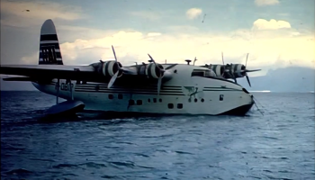 Hydravion du Service de santé des armées chargé des évacuations sanitaires inter îles dans les années 1960